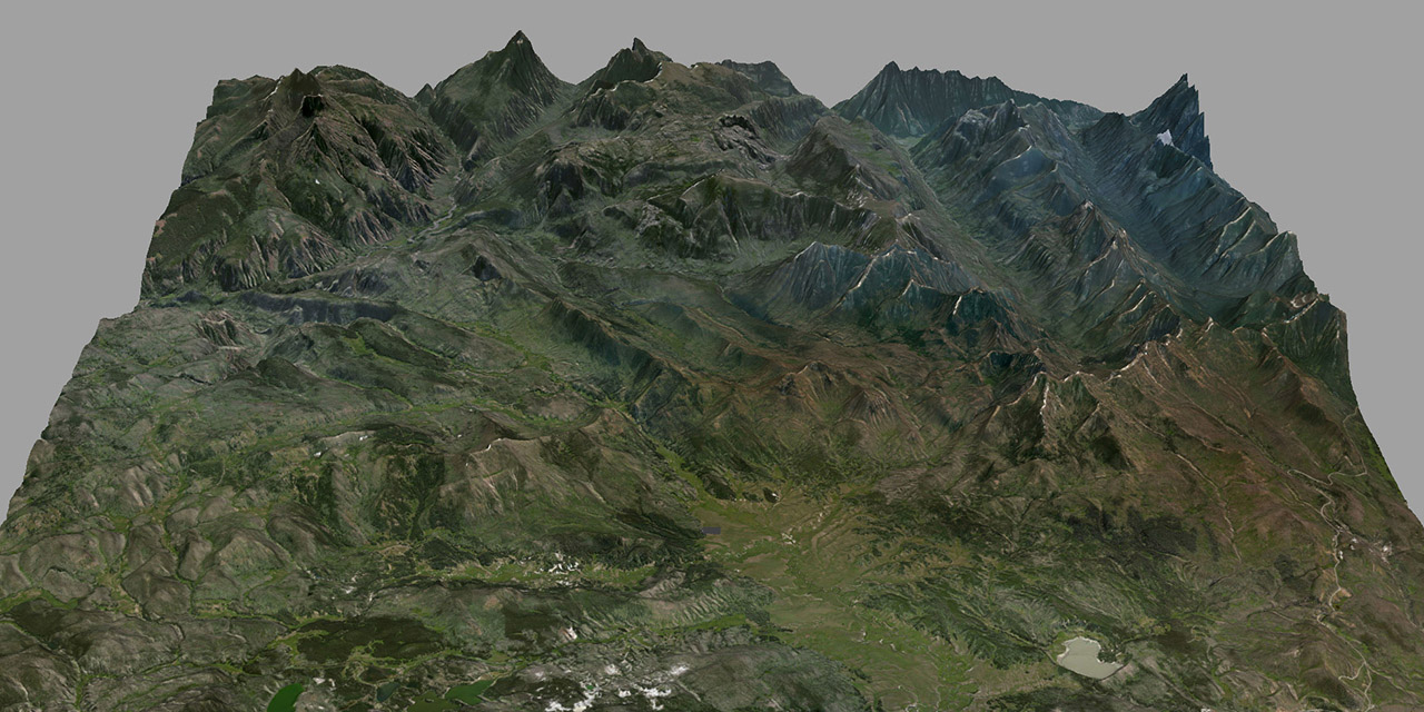 Realistic terrain creation from Satellite