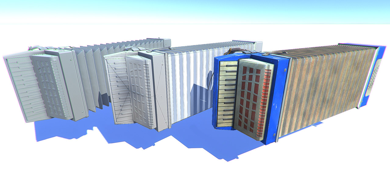 highpoly - lowpoly modeling and texture baking